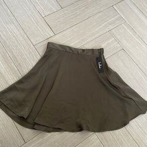 Lulus Green silky skirt-worn once!